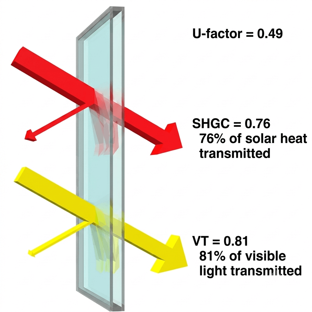 Double-pane clear glass insulated glass unit for windows