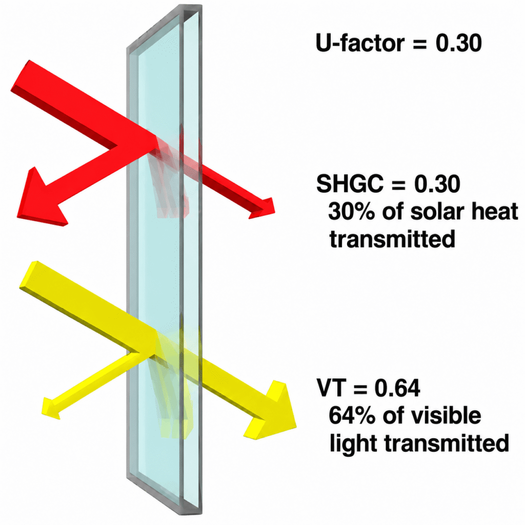 Double-pane Low-E argon insulated glass unit for energy-efficient windows